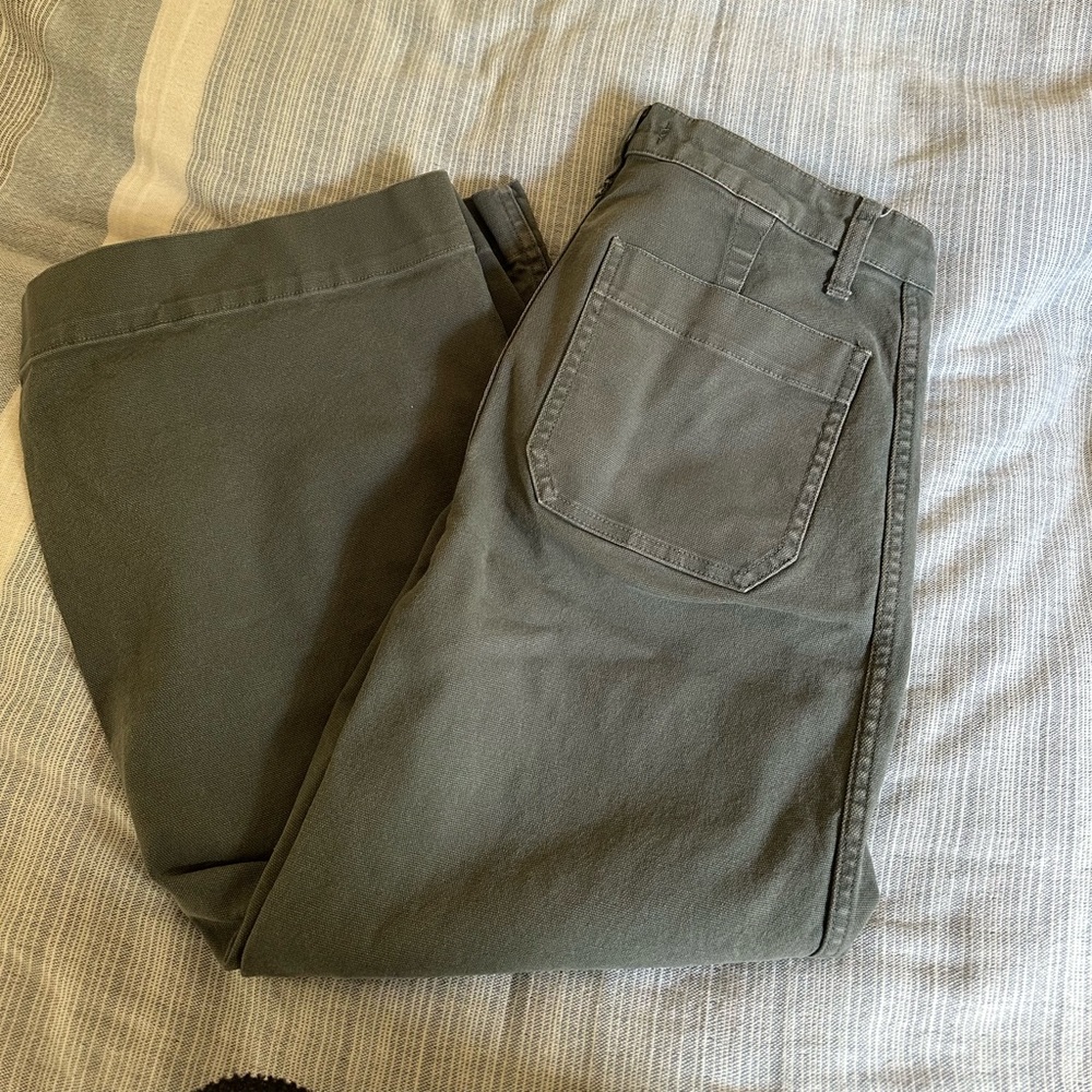 Madewell Wide Leg Green Pants